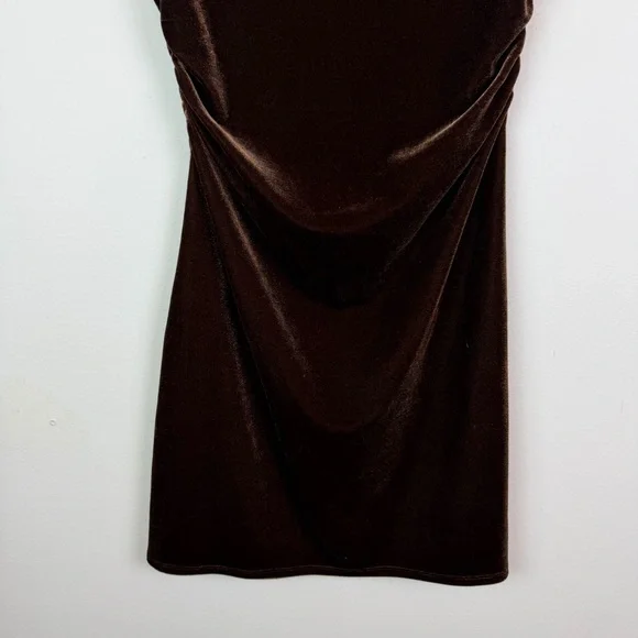Reformation Alden Knit Dress in Chocolate Velvet Size S - Picture 8 of 14